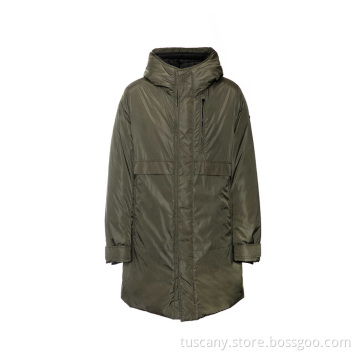 Dark Green Windproof Breathable Down Coat